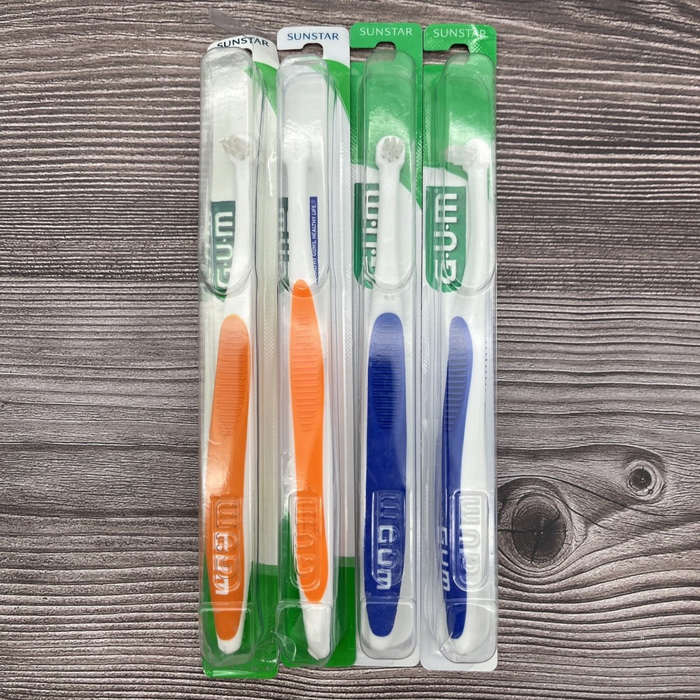 (4) Butler Gum #308 End Tuft Soft Tapered Trim Toothbrush
